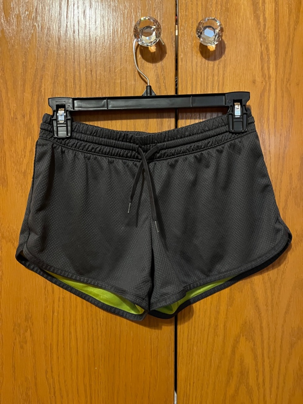 bcg Black Athletic Shorts with Lime Inner Lining